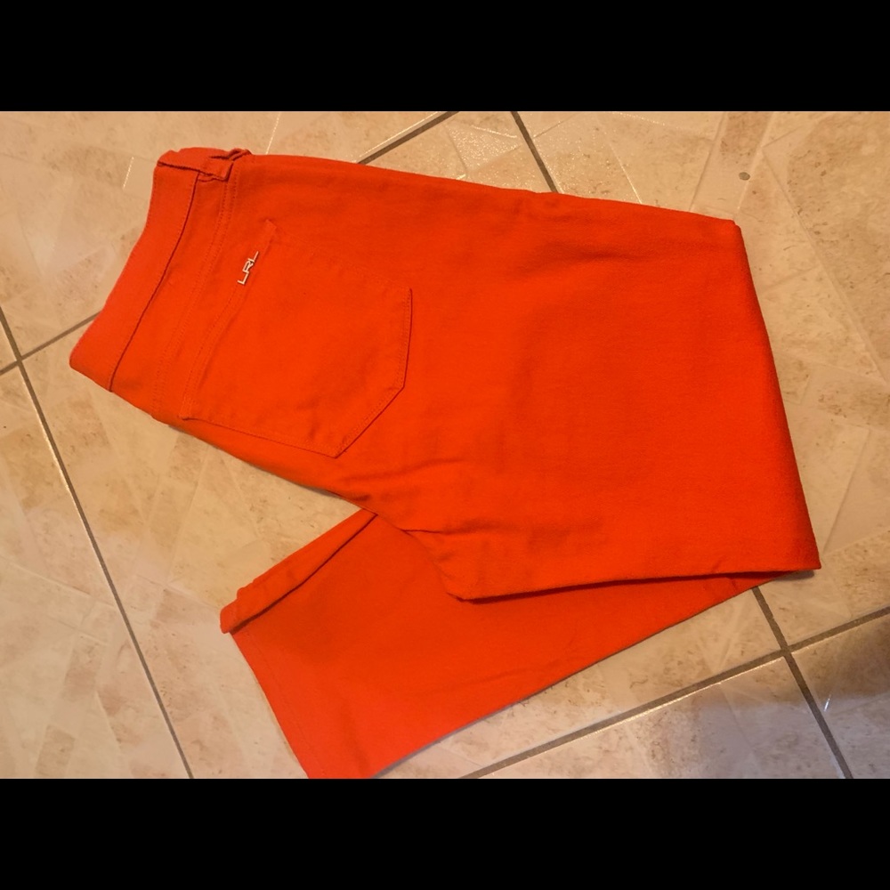 Lauren Ralph Lauren Orange Crop Jeans